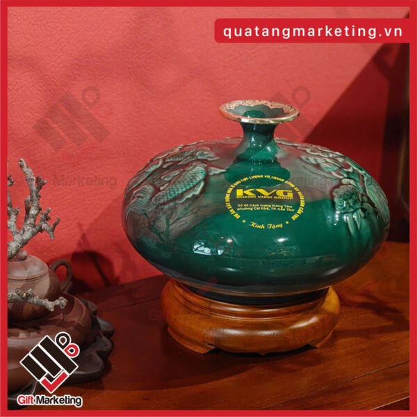Cao Minh Gift - Địa chỉ cung cấp bình hút lộc sen cá dẹt quà tặng ngành công an uy tín